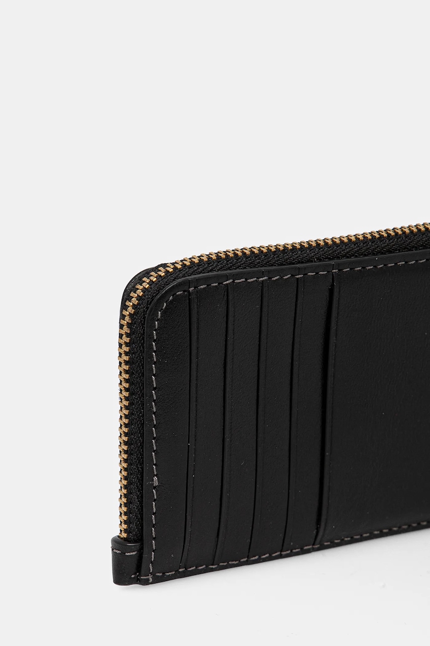 Кожаный чехол на карты Coach цвет чёрный CZ112 Кожаный чехол на карты Coach цвет чёрный CZ112