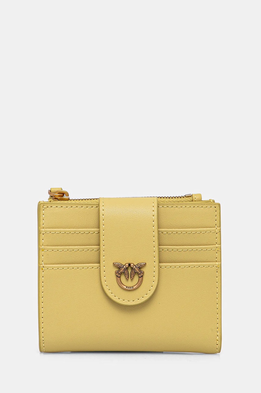 

Кожен портфейл Pinko дамски в зелено 103610 A0F1, Зелен