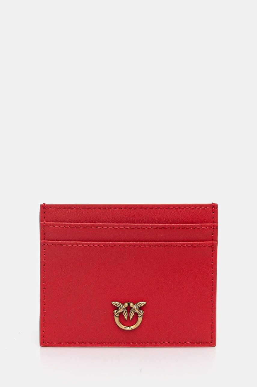 

Кожен калъф за карти Pinko в червено 103762 A0F1, Червен