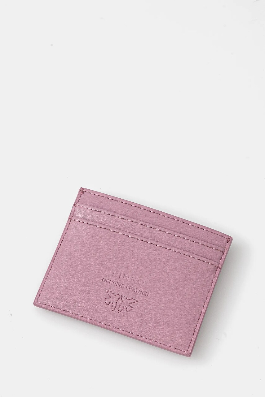 Кожаный чехол на карты Pinko цвет фиолетовый 103762 A1YB Кожаный чехол на карты Pinko цвет фиолетовый 103762 A1YB