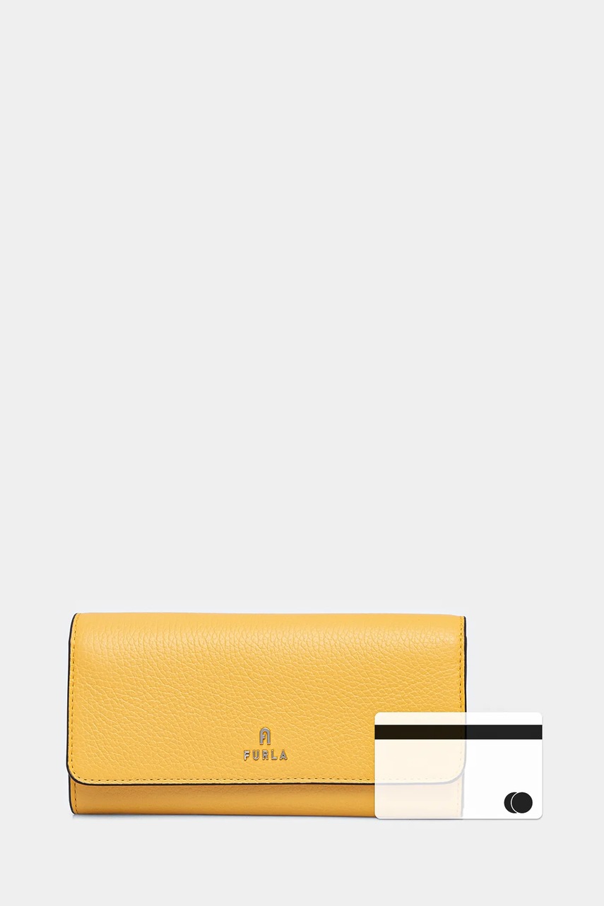 Шкіряний гаманець Furla жіночий колір жовтий WP00317 HSF000 CRE00 