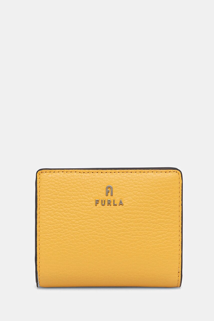 Furla portofel de piele femei, culoarea galben, WP00307 HSF000 CRE00