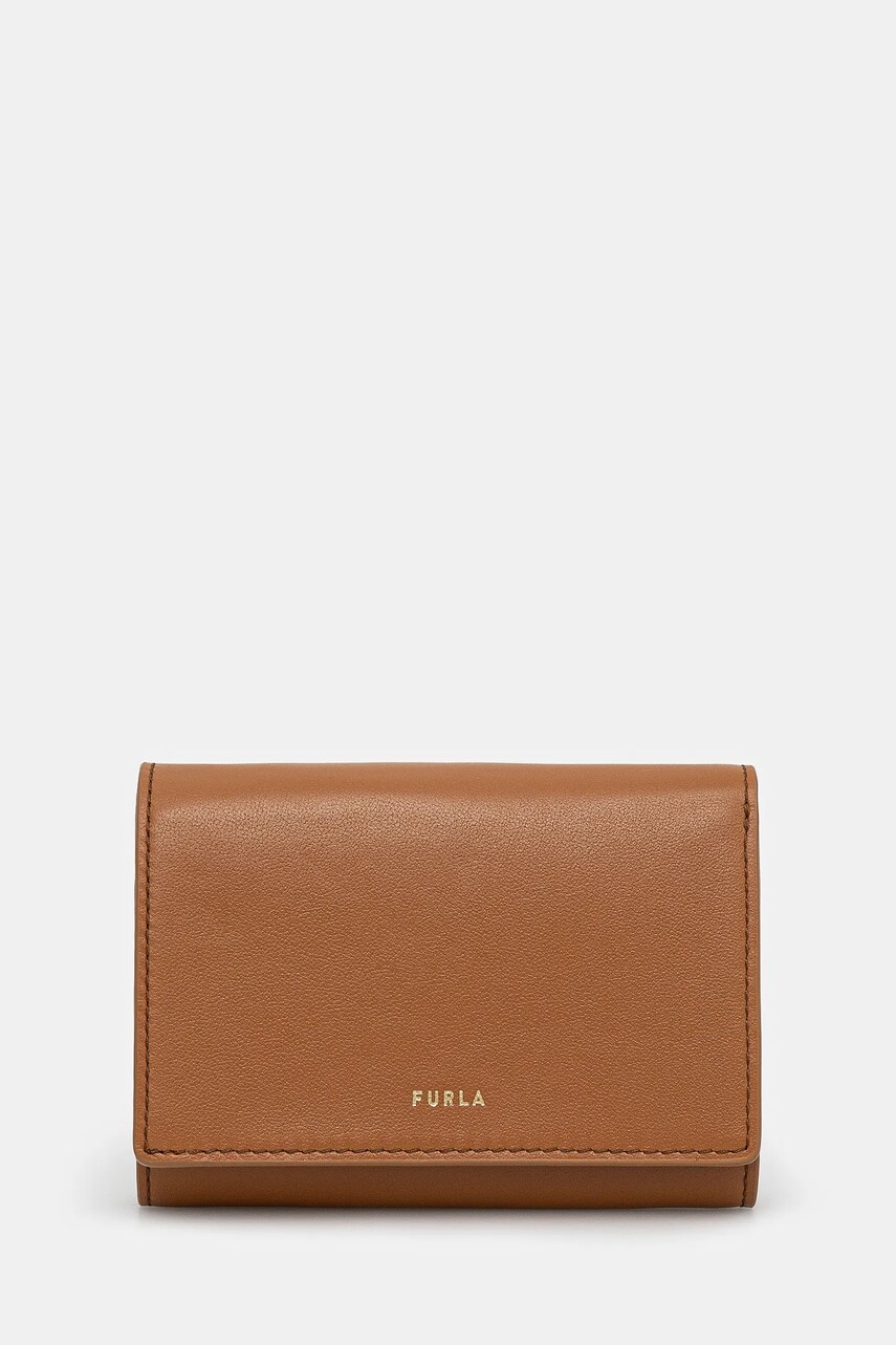 Levně Kožená peněženka Furla hnědá barva, WP00487 BX2045 RY000