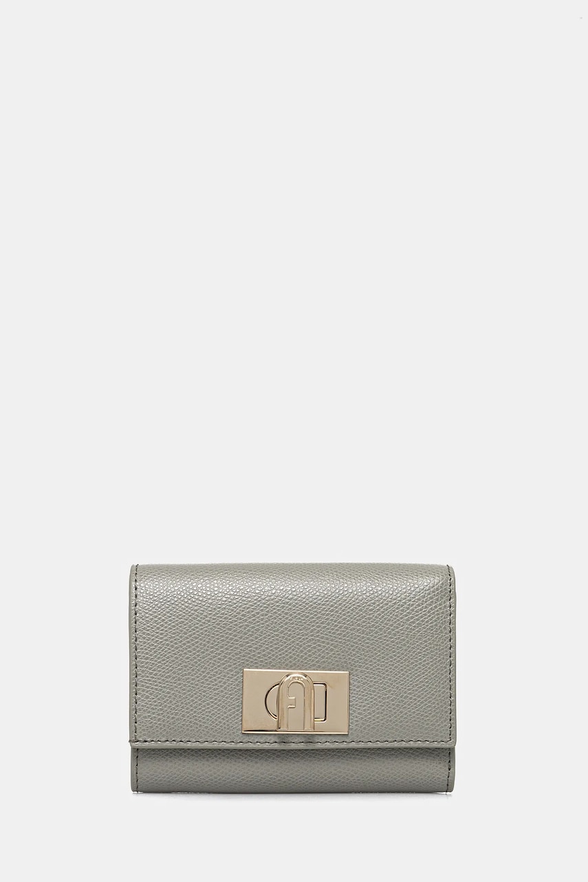 Levně Kožená peněženka Furla šedá barva, WP00225 ARE000 AG700
