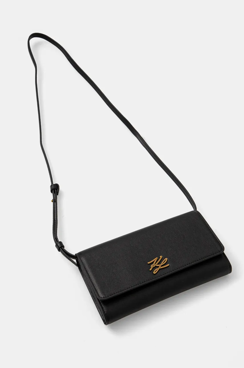 Кожаная сумочка Karl Lagerfeld цвет чёрный A1W32055 Кожаная сумочка Karl Lagerfeld цвет чёрный A1W32055