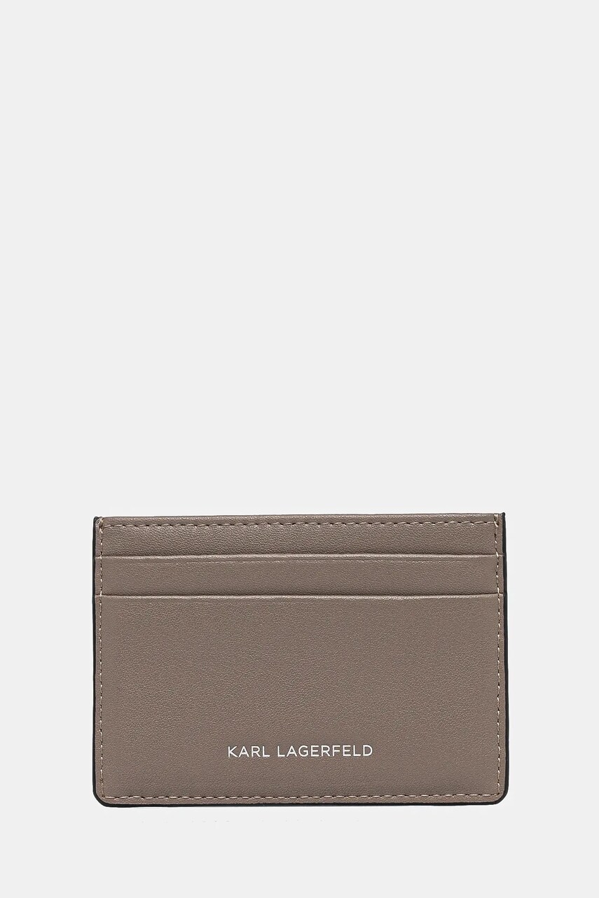 Karl Lagerfeld carcasă din piele culoarea gri, A1W32099