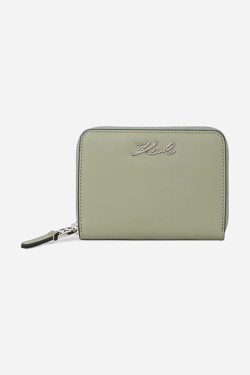 Karl Lagerfeld portofel femei, culoarea verde, A1W32105