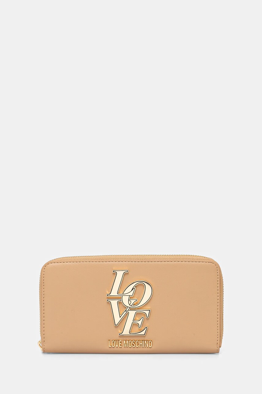 Love Moschino portofel femei, culoarea bej, JC5664PP1