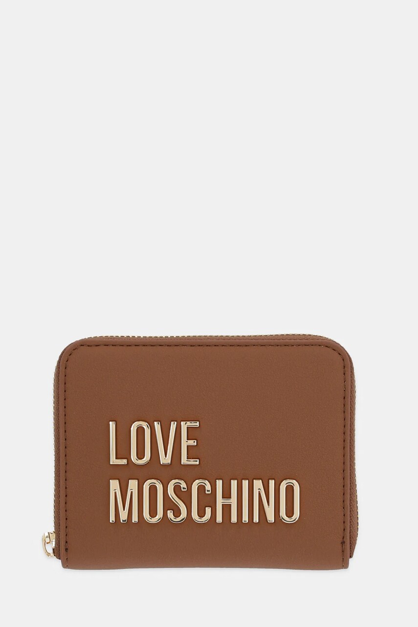 Levně Peněženka Love Moschino hnědá barva, JC5613PP1