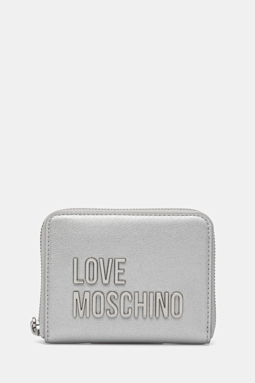 Love Moschino portofel femei, culoarea argintiu, JC5613PP1