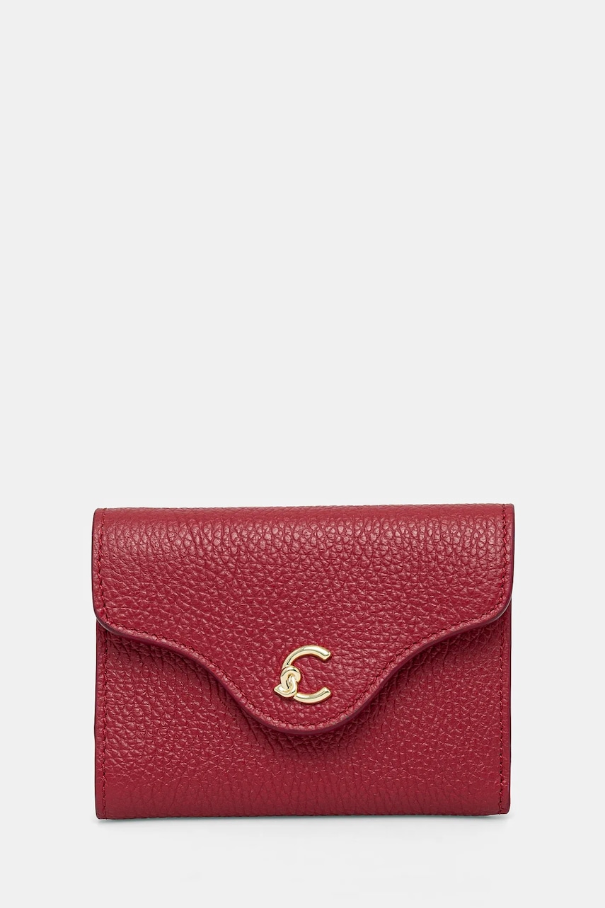 Coccinelle portofel de piele femei, culoarea bordo, E2 SSL 11 F0 01