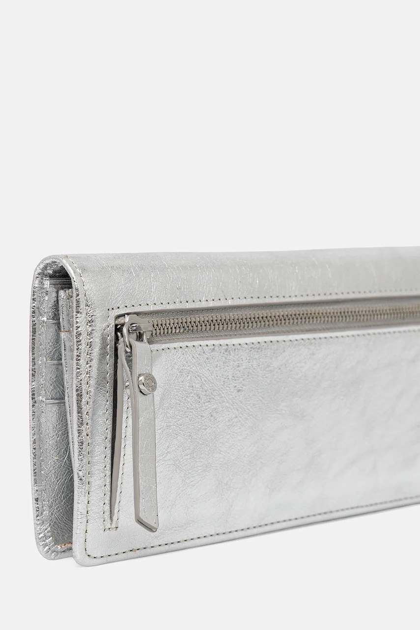 Кожаный кошелек Gianni Chiarini 0 женский цвет серебрянный PF 5041 LMW Кожаный кошелек Gianni Chiarini 0 женский цвет серебрянный PF 5041 LMW