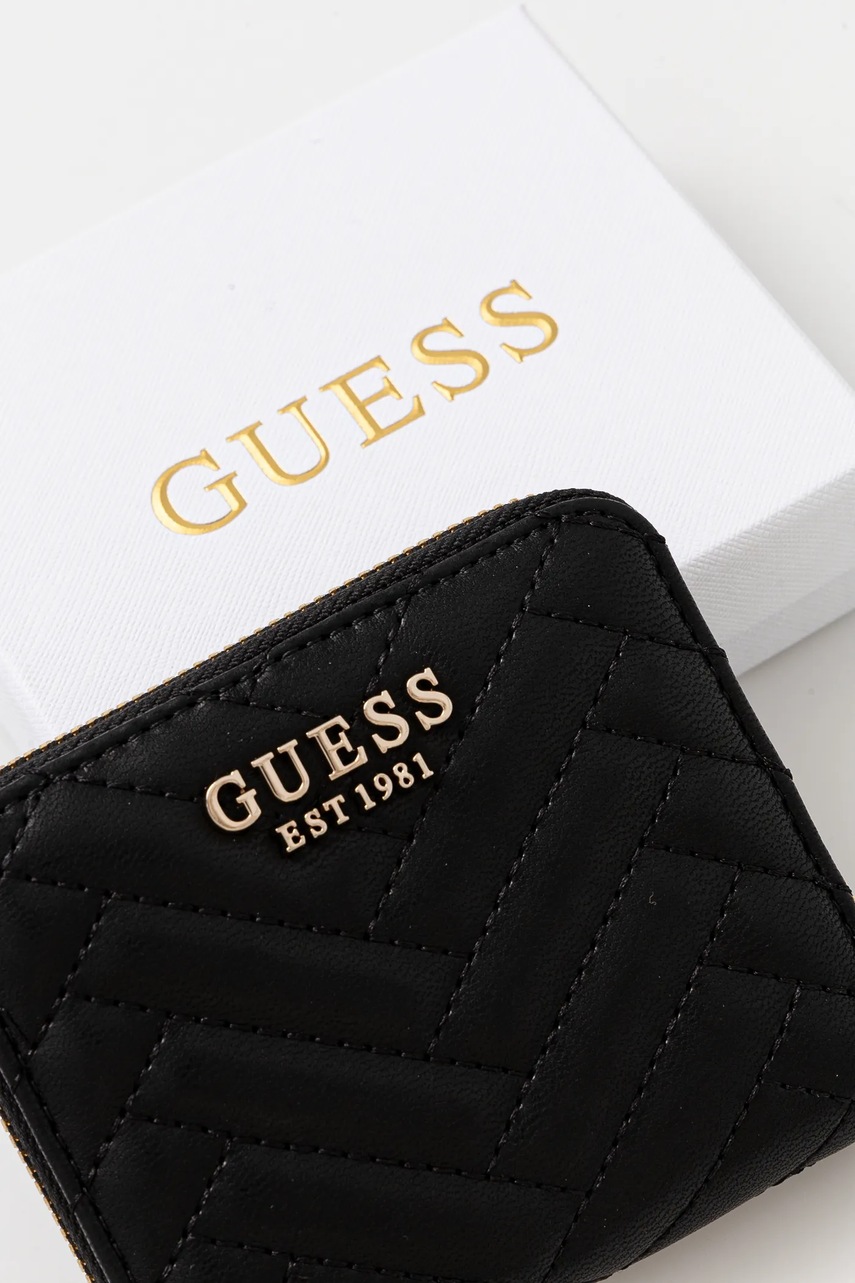 Πορτοφόλι Guess ANNING χρώμα: μαύρο, SWQG95 08137 φωτογραφία