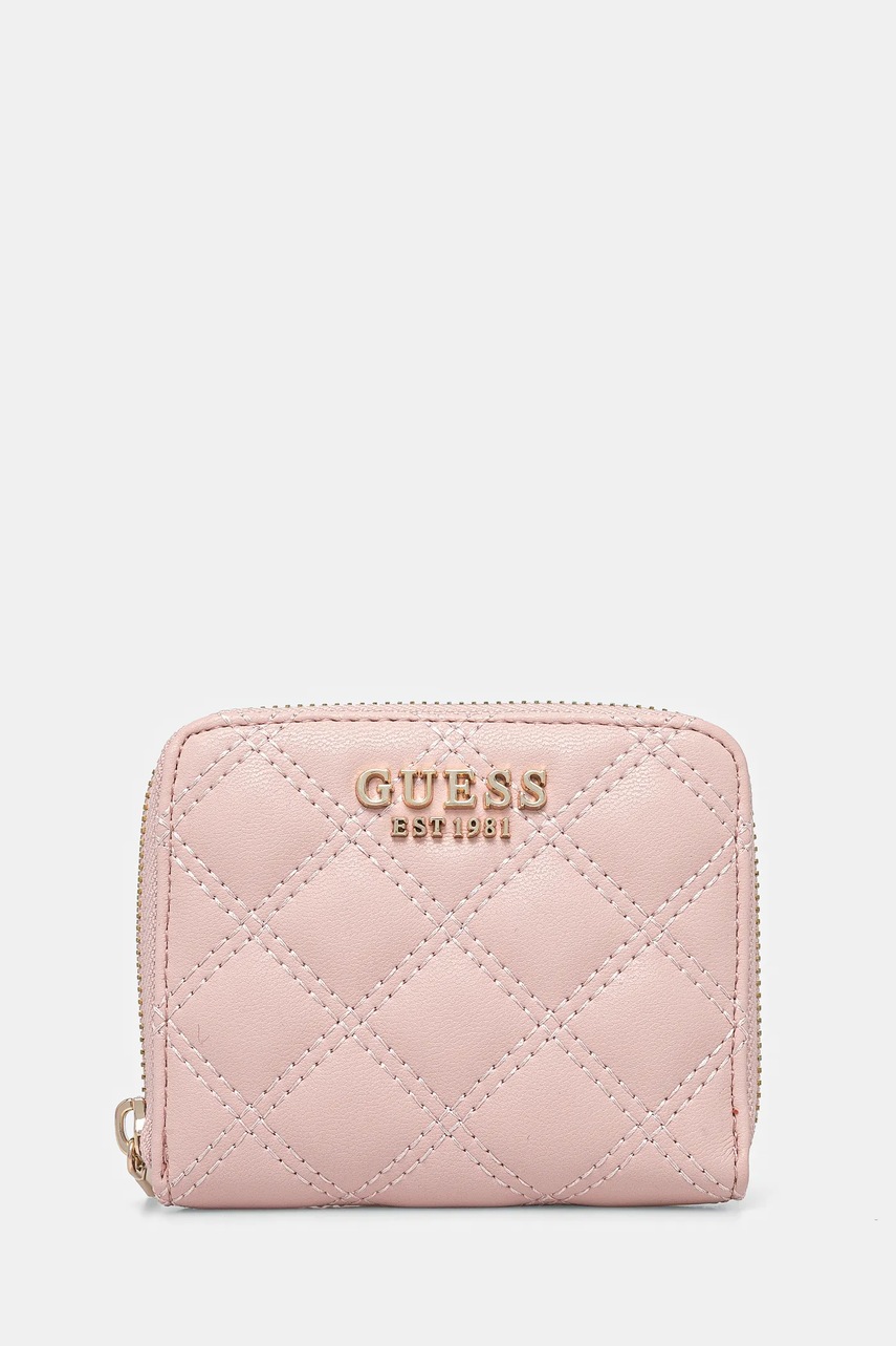 Levně Peněženka Guess GIULLY dámská, růžová barva, SWQG87 48137