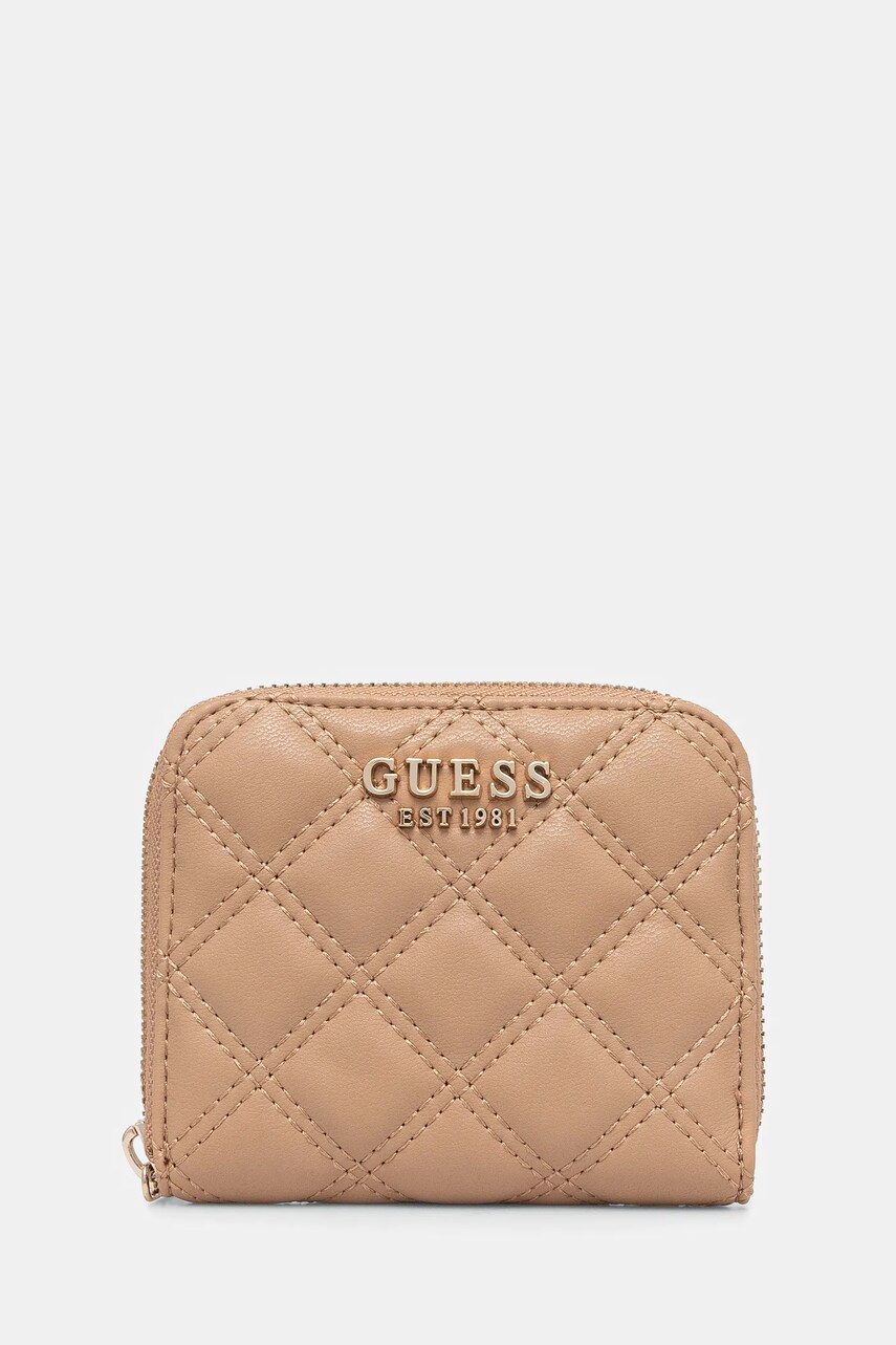 Levně Peněženka Guess GIULLY hnědá barva, SWQG87 48137