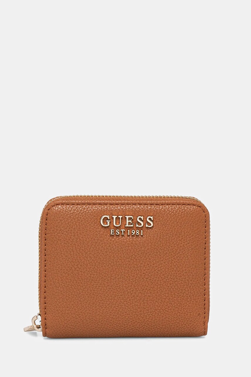 Levně Peněženka Guess LAUREL hnědá barva, SWBG85 00137