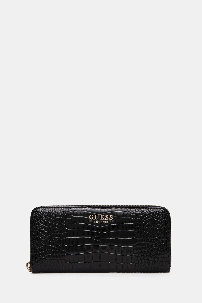 Levně Peněženka Guess LAUREL černá barva, SWCZ85 00146