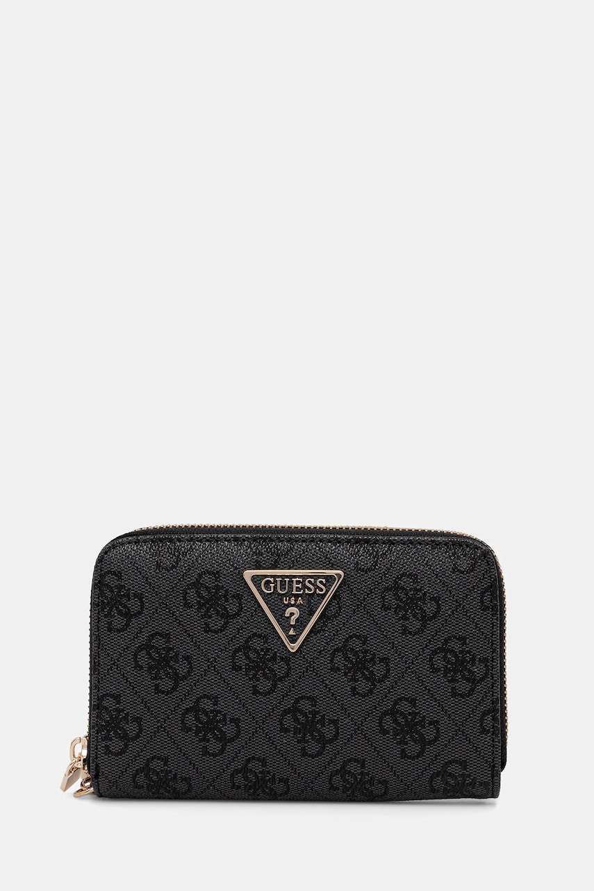 Levně Peněženka Guess LAUREL dámská, béžová barva, SWSG85 00164