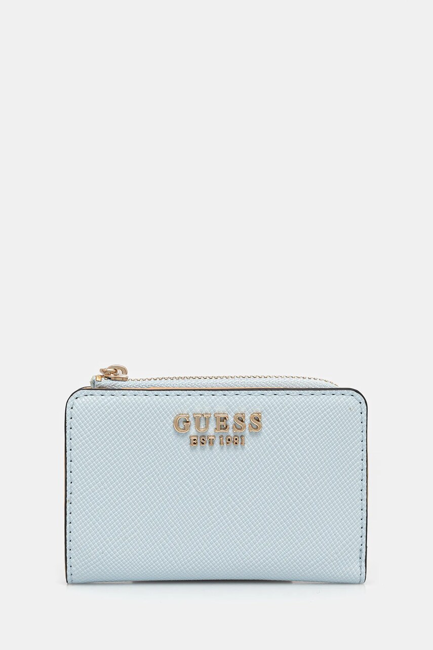 Levně Peněženka Guess LAUREL modrá barva, SWZG85 00156