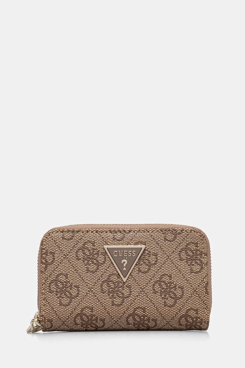 Peněženka Guess ZAMIRA béžová barva, PW7503 P5111
