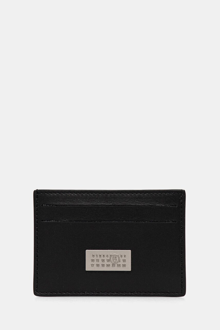 MM6 Maison Margiela carcasa din piele culoarea negru, SA5UI0013.P7258
