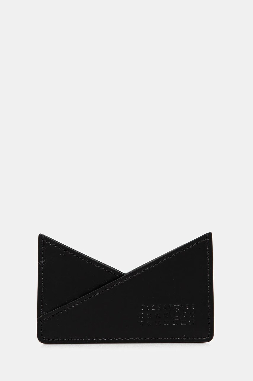 MM6 Maison Margiela carcasa din piele culoarea negru, SA6UI0014.P7183