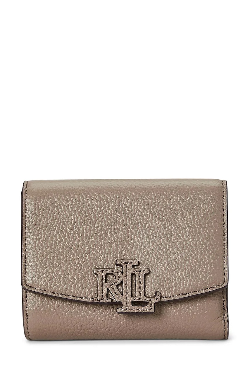 Levně Kožená peněženka Lauren Ralph Lauren dámská, černá barva, 432966782