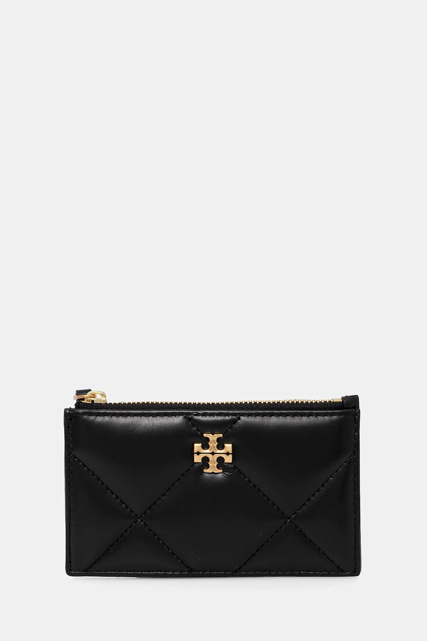 Tory Burch carcasă din piele Kira Diamond Quilt culoarea negru, 158629-001 Tory Burch carcasă din piele Kira Diamond Quilt culoarea negru, 158629-001
