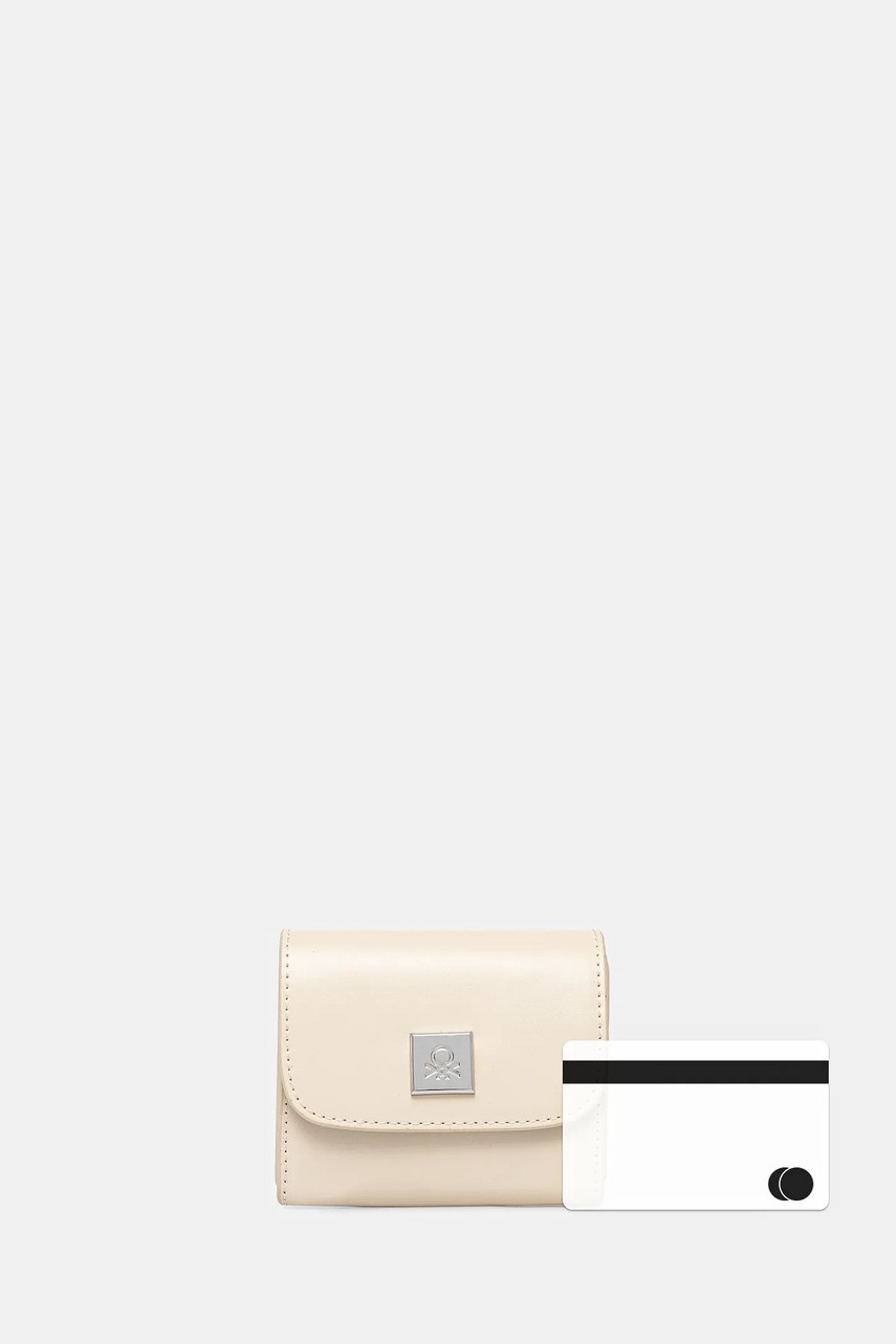 Πορτοφόλι United Colors of Benetton χρώμα: μπεζ, 6QTUDY075 φωτογραφία