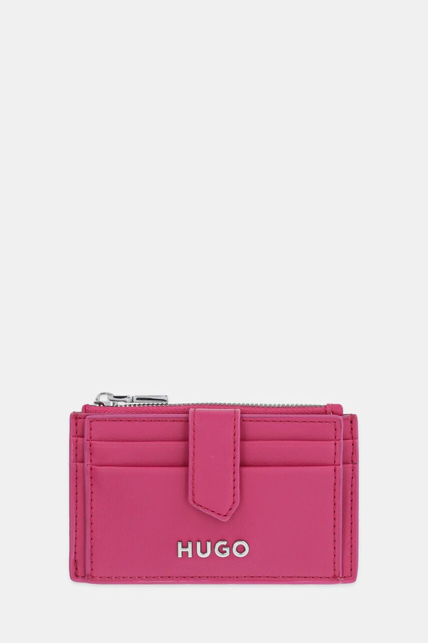 HUGO card-holder femei, culoarea roz, 50541705
