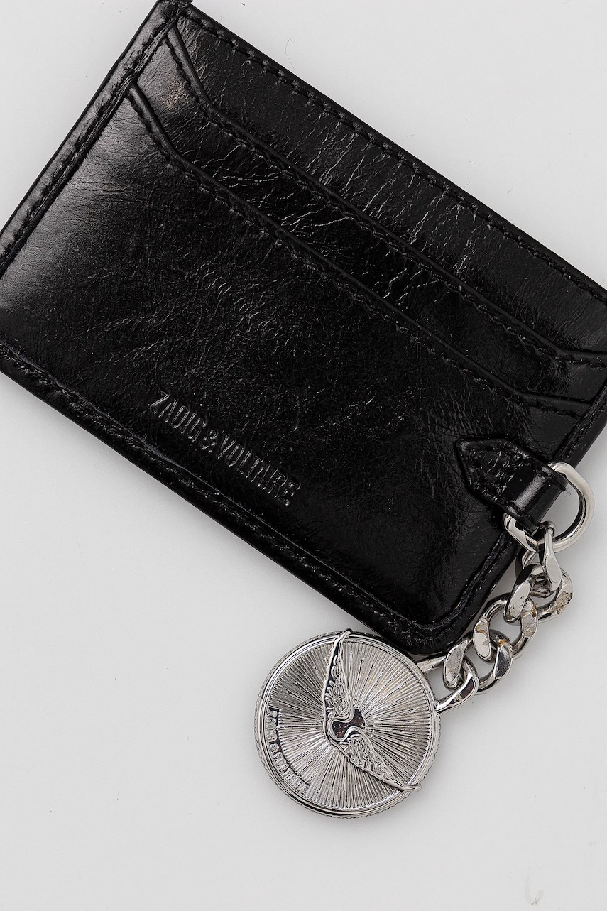 Кожаный чехол на карты ZADIG&VOLTAIRE цвет чёрный LWBA02517 Кожаный чехол на карты ZADIG&VOLTAIRE цвет чёрный LWBA02517