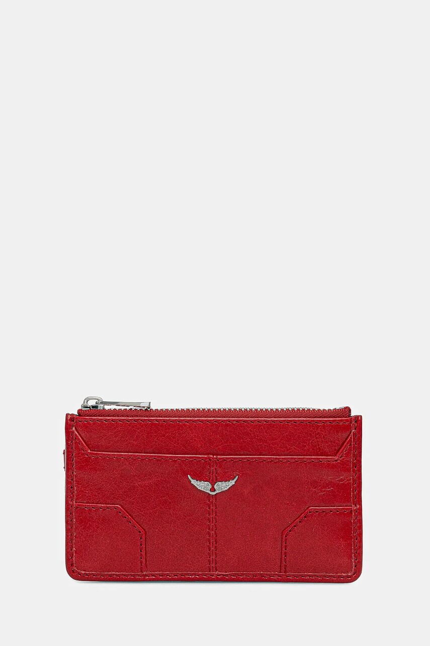 ZADIG&VOLTAIRE portofel de piele femei, culoarea rosu, LWBA02519