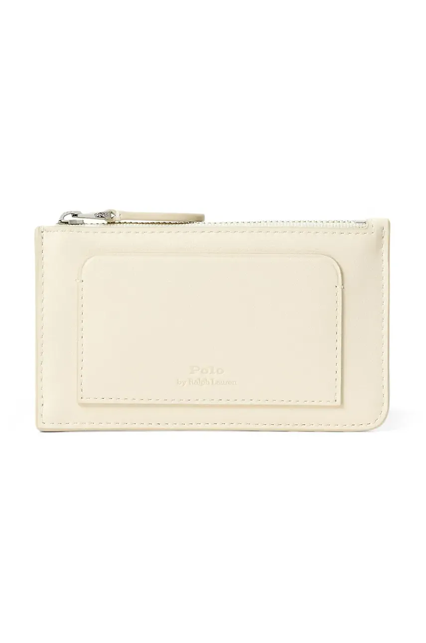 Кожаный кошелек Polo Ralph Lauren женский цвет бежевый 427967718 Кожаный кошелек Polo Ralph Lauren женский цвет бежевый 427967718