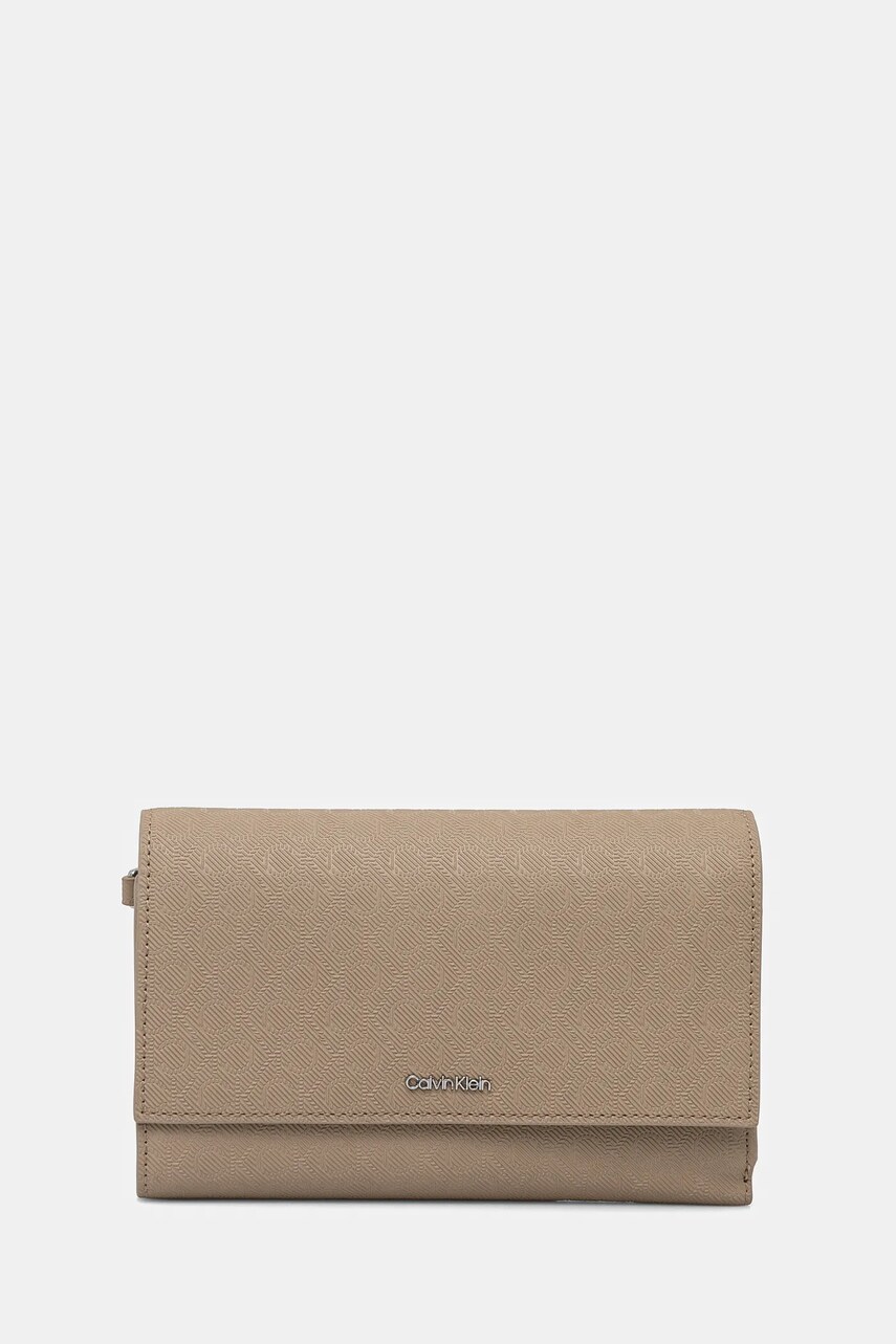 Levně Peněženka Calvin Klein béžová barva, K60K612940