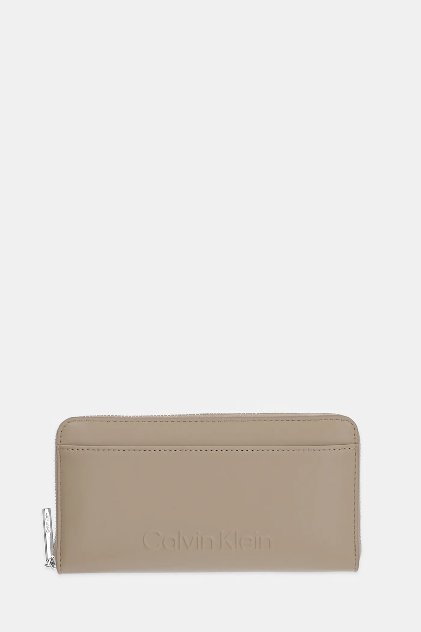 Levně Peněženka Calvin Klein béžová barva, K60K612952