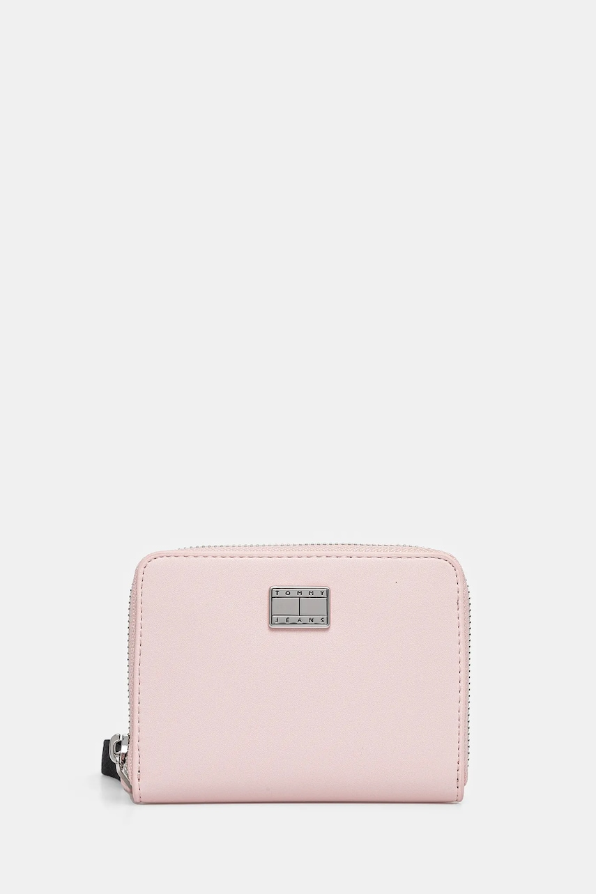 Tommy Jeans portofel femei, culoarea roz, AW0AW17298