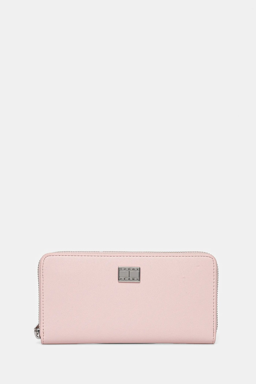 Tommy Jeans portofel femei, culoarea roz, AW0AW17299
