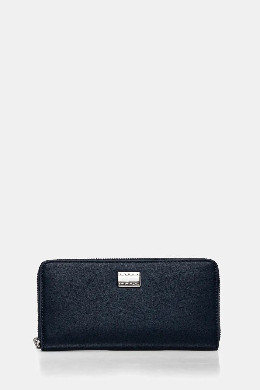 Tommy Jeans portofel femei, culoarea albastru marin, AW0AW17299