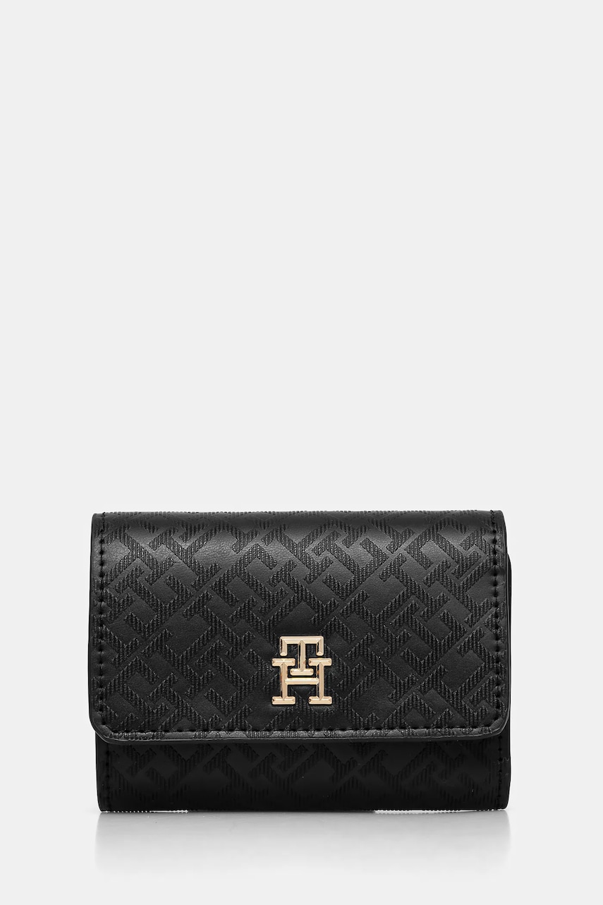 Levně Peněženka Tommy Hilfiger černá barva, AW0AW17257