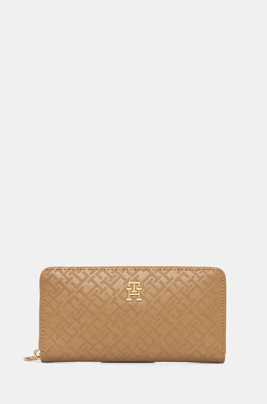 Levně Peněženka Tommy Hilfiger hnědá barva, AW0AW17258