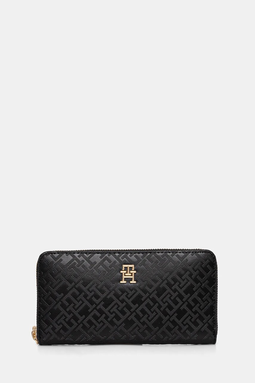 Levně Peněženka Tommy Hilfiger černá barva, AW0AW17258