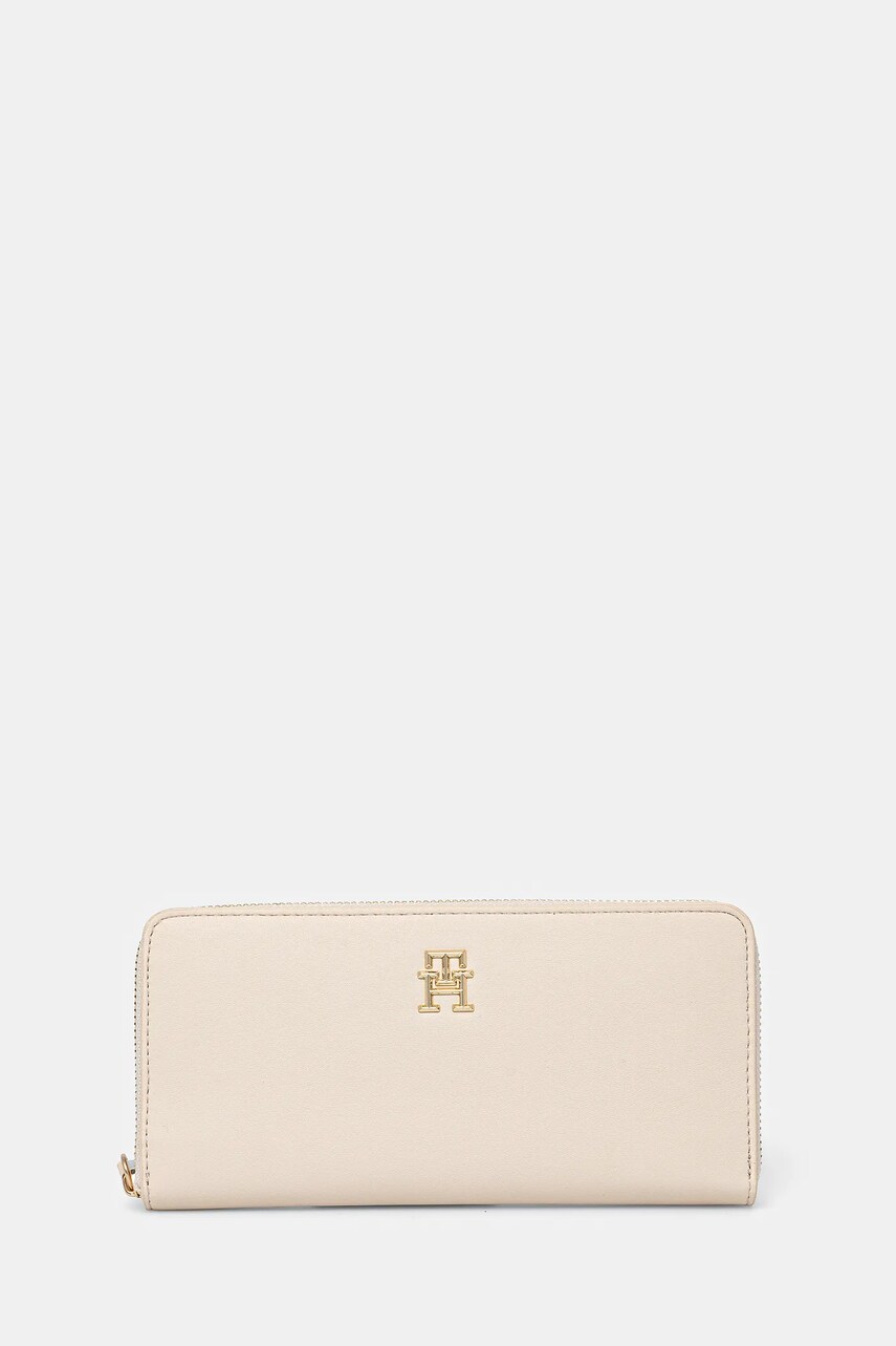 Levně Peněženka Tommy Hilfiger béžová barva, AW0AW17266
