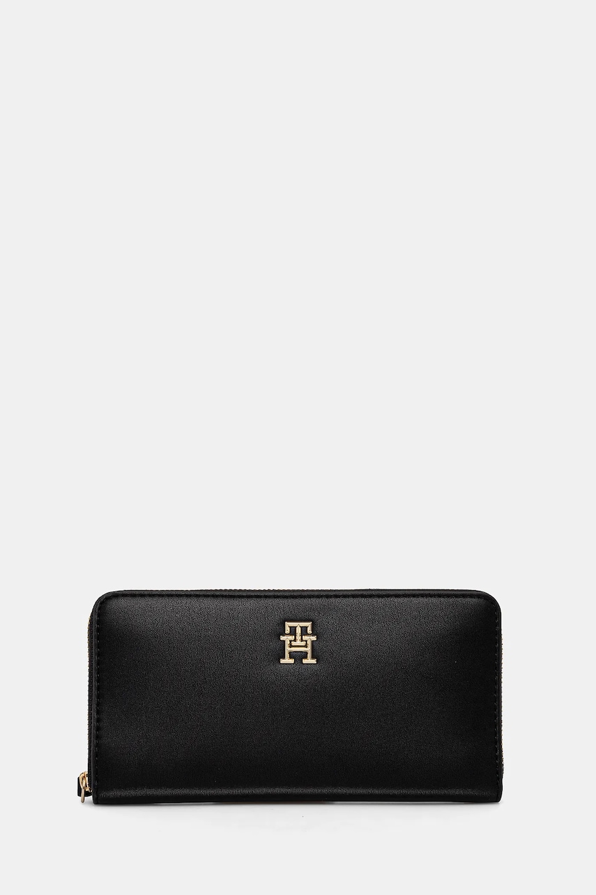 Levně Peněženka Tommy Hilfiger černá barva, AW0AW17266