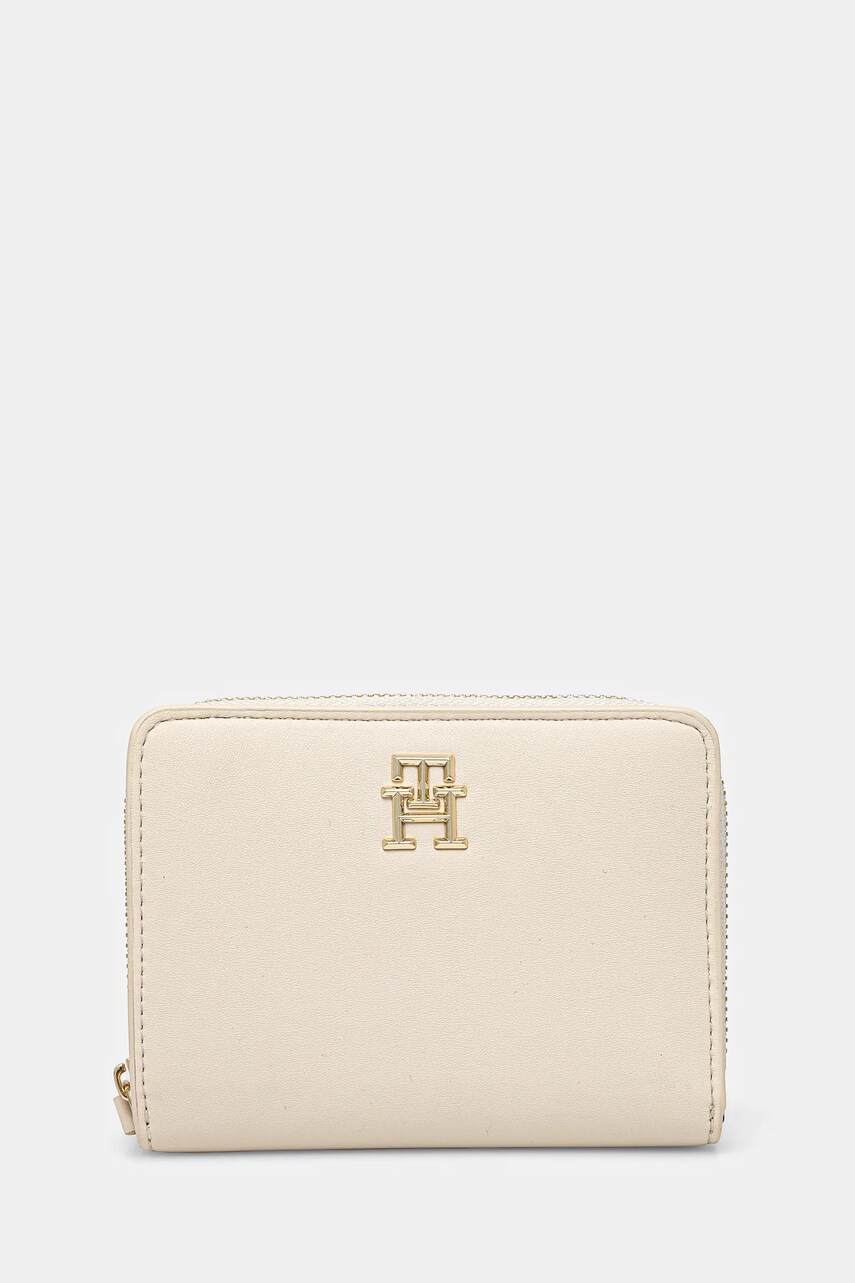 Levně Peněženka Tommy Hilfiger béžová barva, AW0AW17408