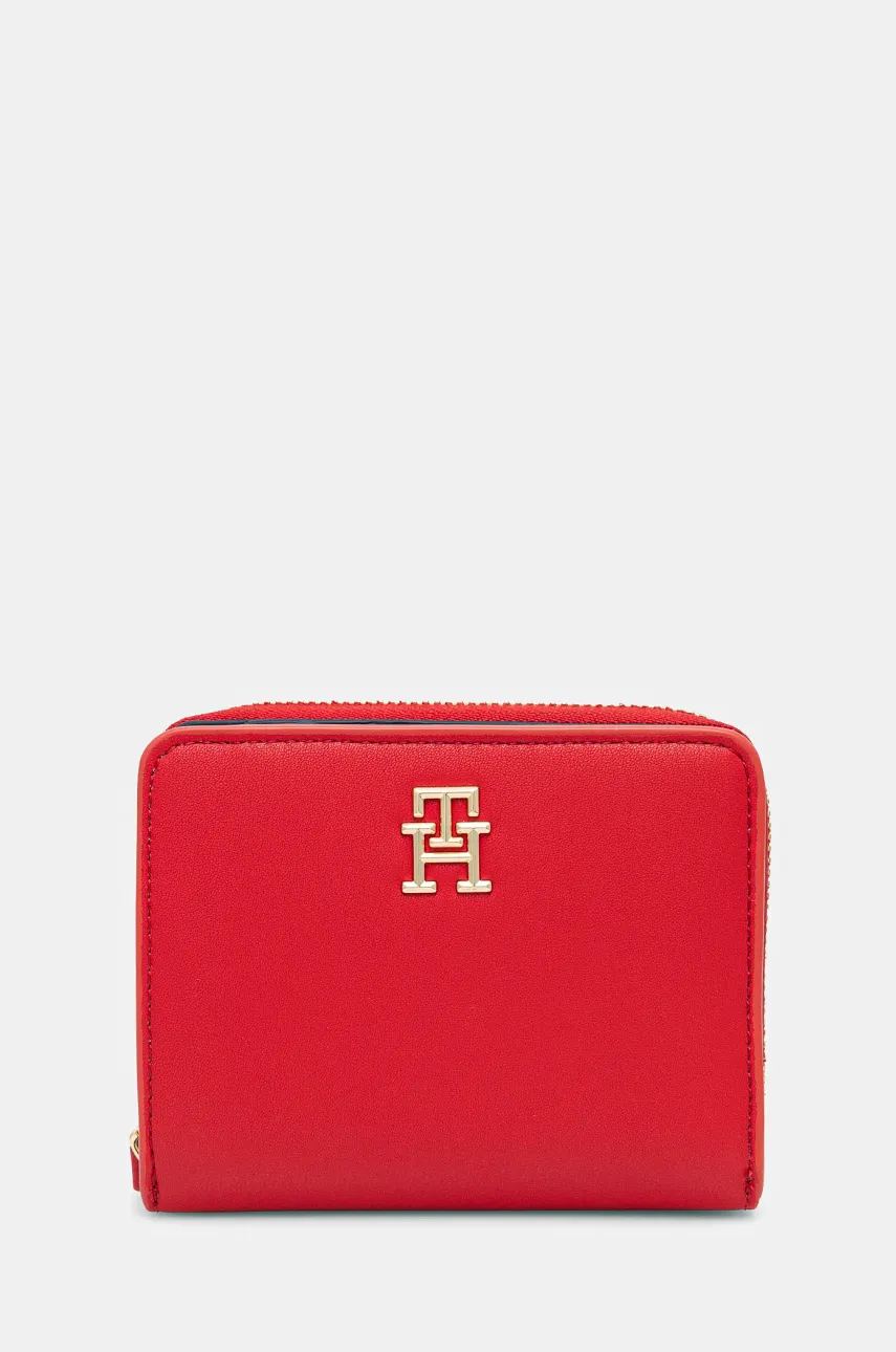 Levně Peněženka Tommy Hilfiger červená barva, AW0AW17408
