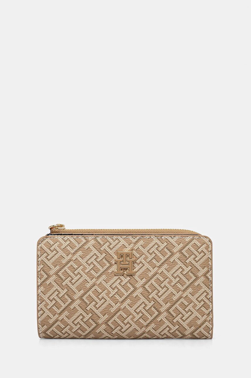 Levně Peněženka Tommy Hilfiger zelená barva, AW0AW17417