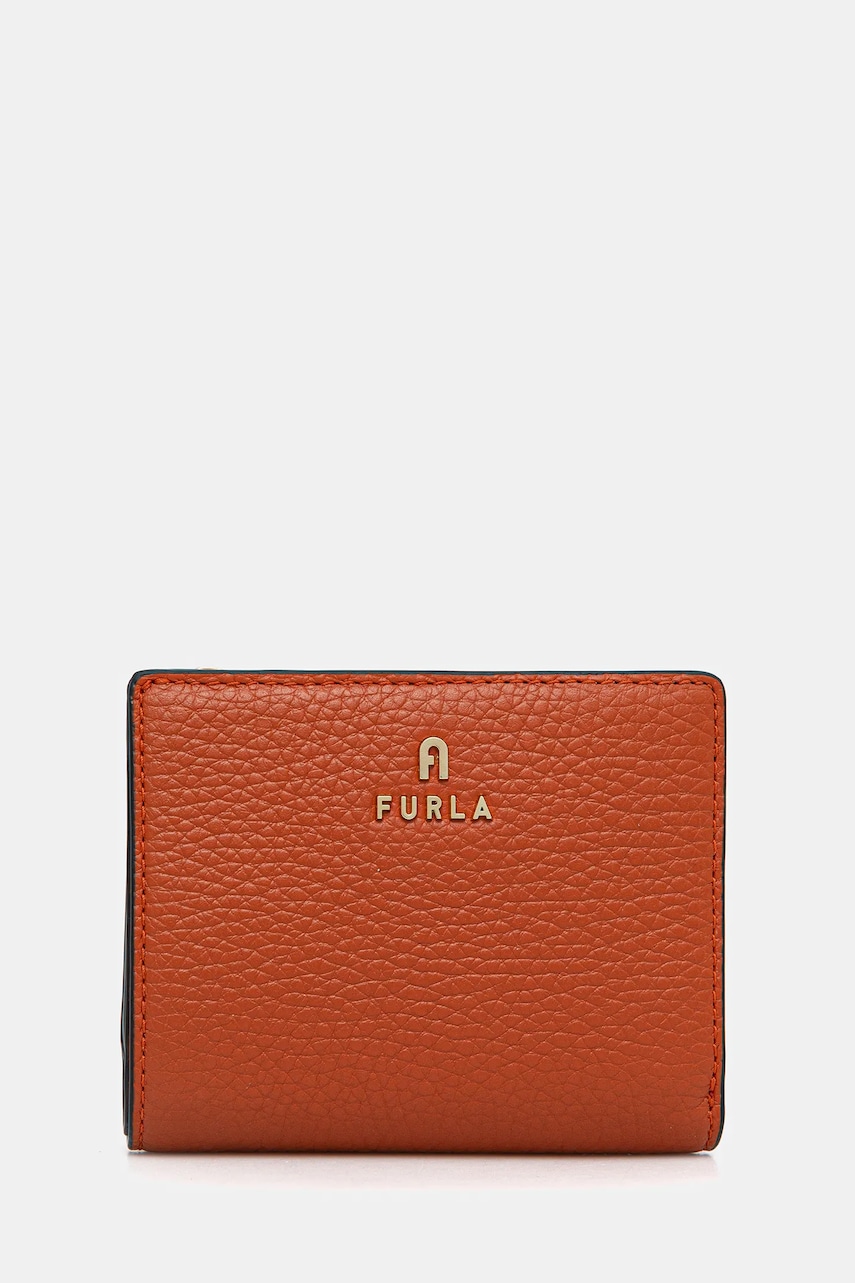 Furla portofel de piele femei, culoarea portocaliu, WP00307.HSF000.3686S1007