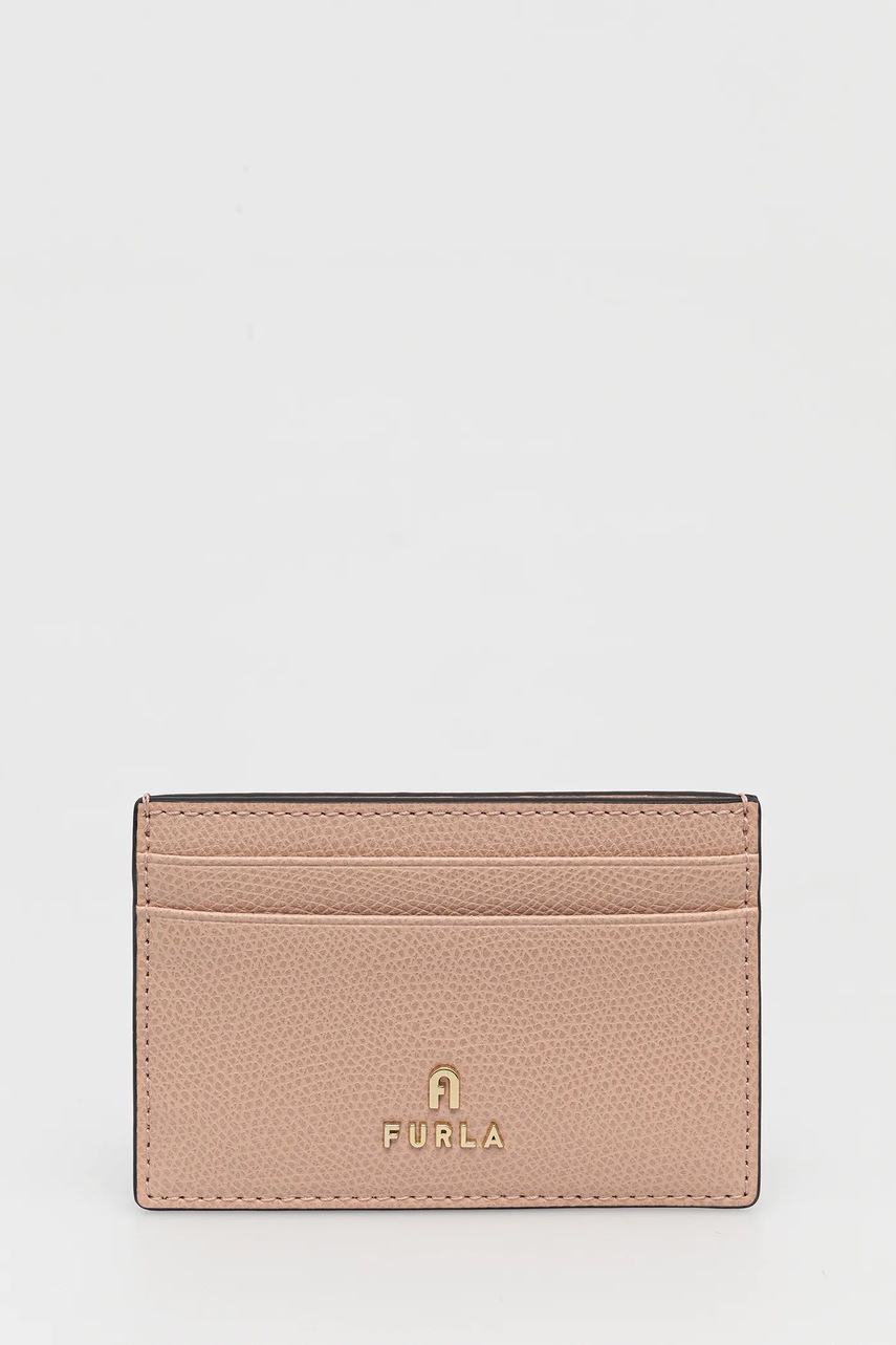 Furla card-holder din piele culoarea portocaliu, WP00305.ARE000.CX0001007