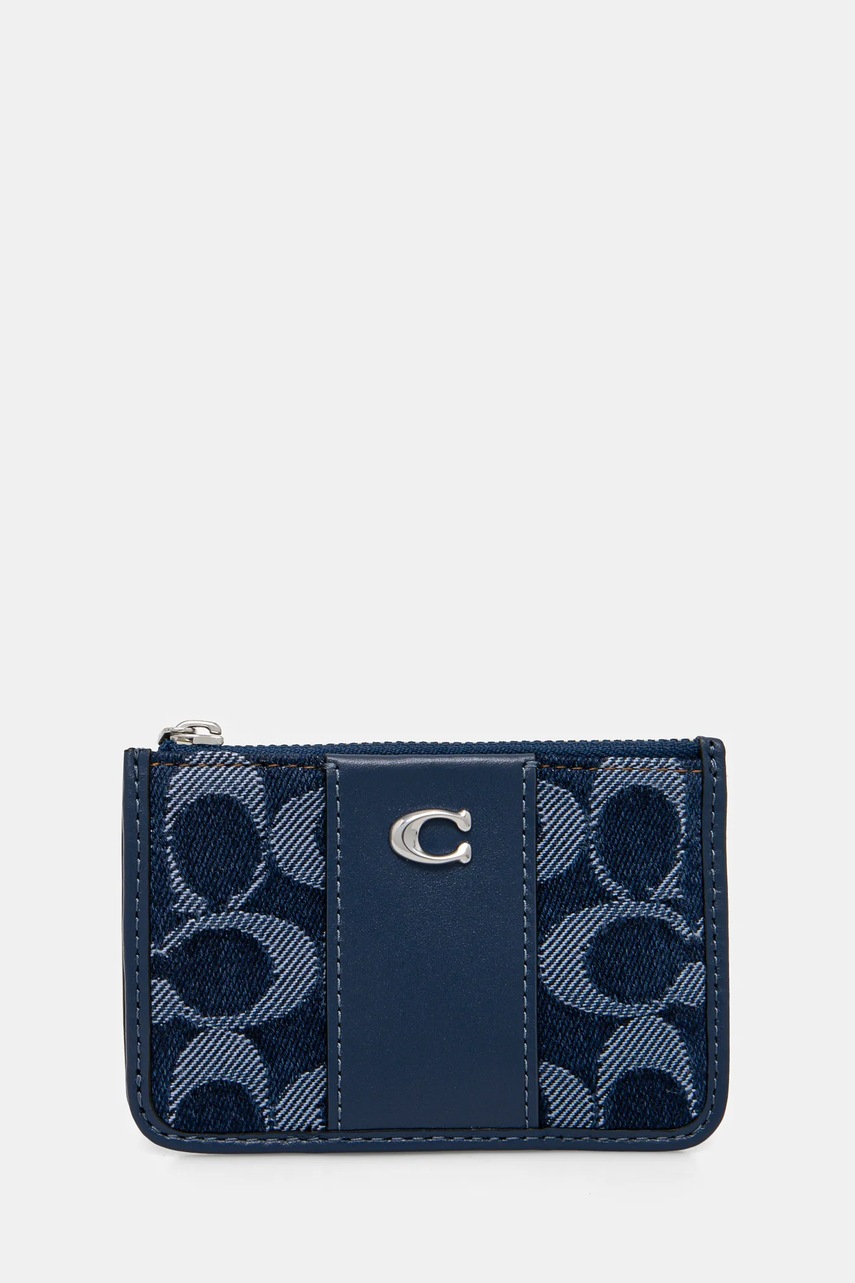Coach portofel femei, culoarea albastru marin, CAN65