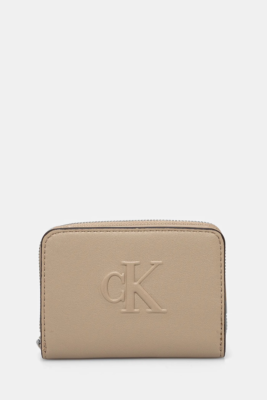 Levně Peněženka Calvin Klein Jeans béžová barva, LV04K1004G